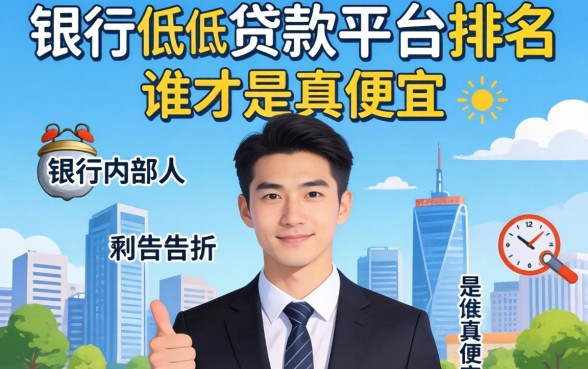 利息低的贷款平台排名？银行内部人告诉你谁才是真便宜