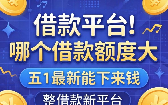 借款平台哪个借款额度大一点，整合五个最新能下来钱的平台