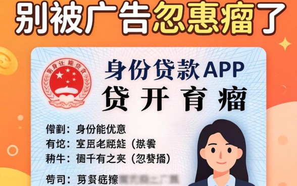 只用身份证就能贷款的app？别被广告忽悠瘸了