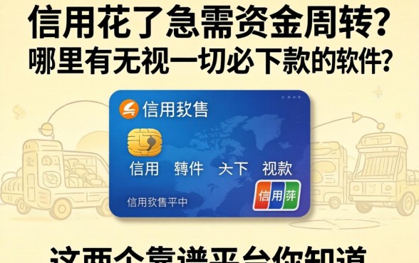 信用花了急需资金周转？哪里有无视一切必下款的软件？这几个靠谱平台你知道吗？