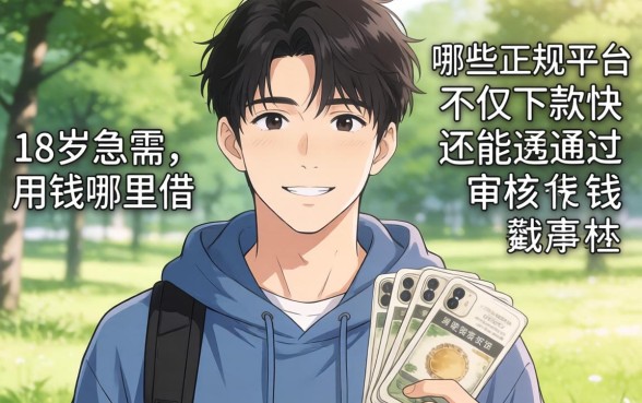刚满18岁急需用钱哪里借？哪些正规平台不仅下款快还能通过审核？