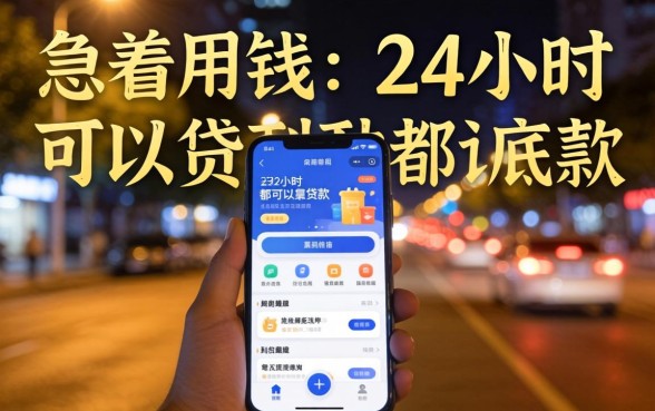 半夜急着用钱？24小时都可以贷款的软件到底靠不靠谱