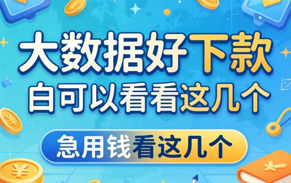 2026不看大数据好下款，急用钱的可以看看这几个