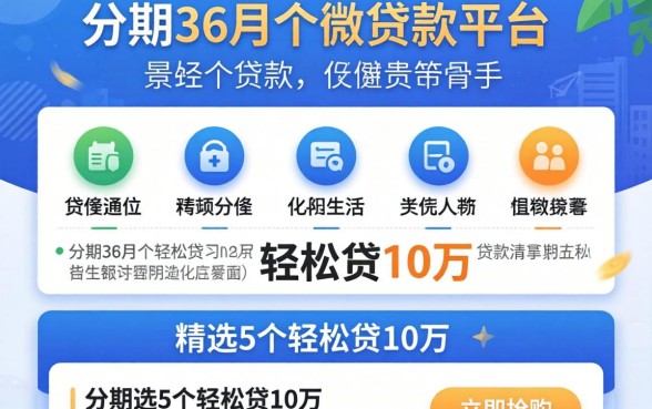 可以分期36个月的贷款平台有哪些呢，精选5个轻松贷10万的平台
