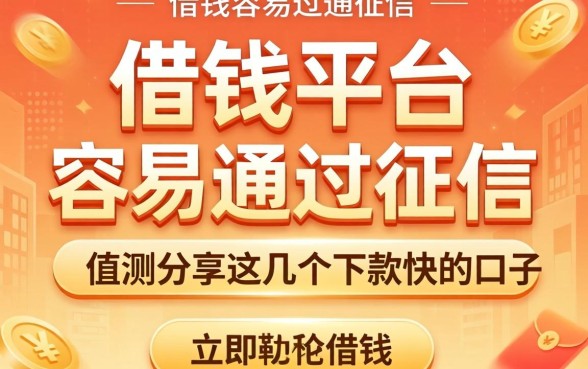 哪一个借钱的平台容易通过征信?实测分享这几个下款快的口子