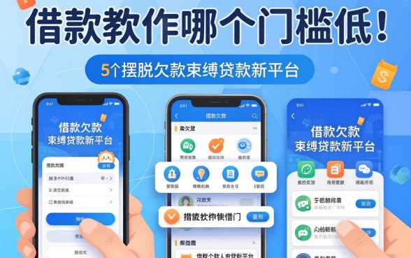 借款软件哪个门槛低一点，概览5个摆脱欠款束缚贷款新平台