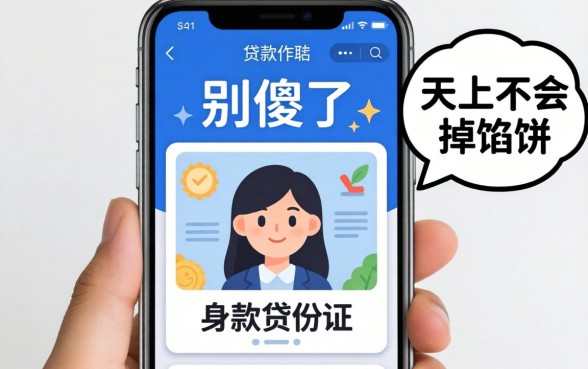 不需要拍身份证的贷款软件？别傻了，天上不会掉馅饼