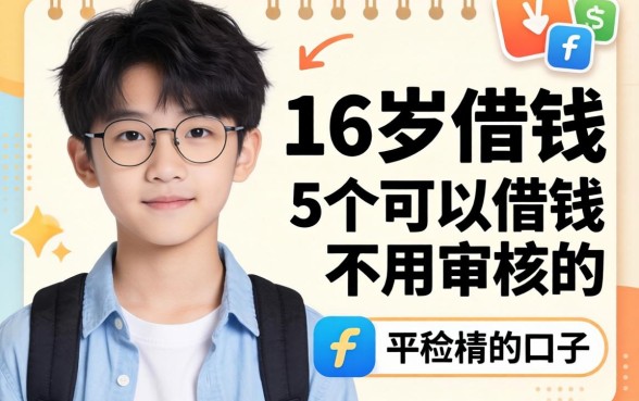 什么平台可以16岁借钱的,汇总5个可以借钱不用审核的口子