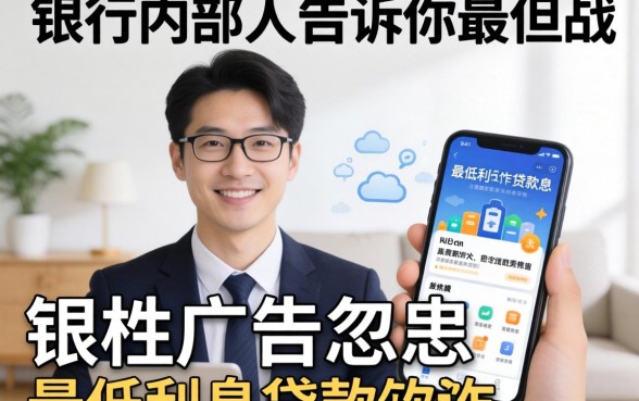 别被广告忽悠:银行内部人告诉你最低利息的贷款软件有哪些