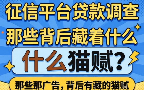不看征信平台贷款调查：那些广告背后藏着什么猫腻？