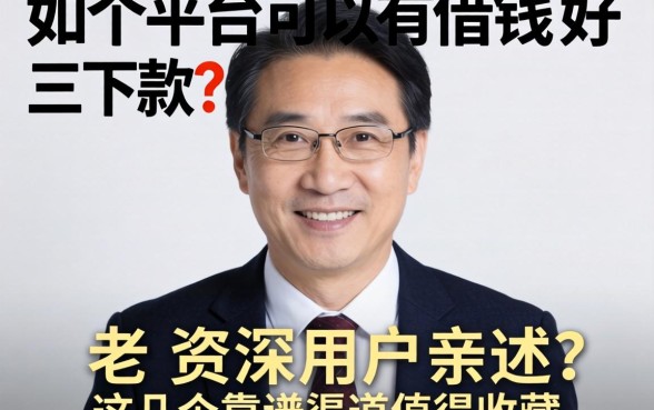 56岁哪个平台可以借钱好下款？资深用户亲述：这几个靠谱渠道值得收藏