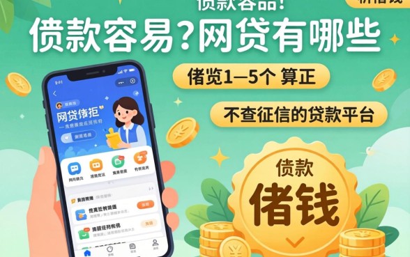 借款容易的网贷有哪些软件可以借钱，概览5个真正不查征信的贷款平台