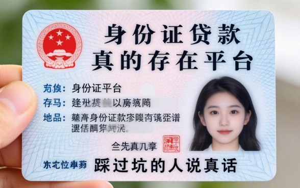 凭身份证贷款的平台真的存在吗？一个踩过坑的人说真话