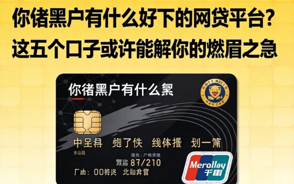 信用黑户有什么好下的网贷平台？这五个口子或许能解你的燃眉之急