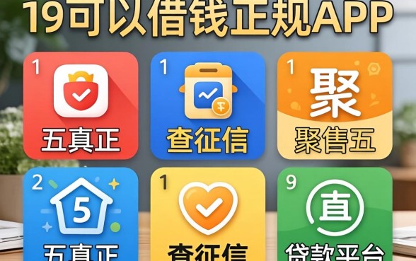 19可以借钱的正规app，归集五个真正不查征信的贷款平台