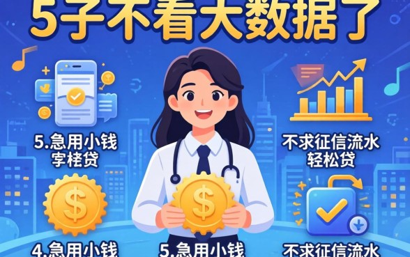 哪个口子不看大数据了，概括5个急用小钱不求征信流水轻松贷的平台