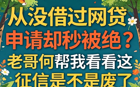 从来没借过网贷,申请却秒被拒?老哥们帮我看看这征信是不是废了?