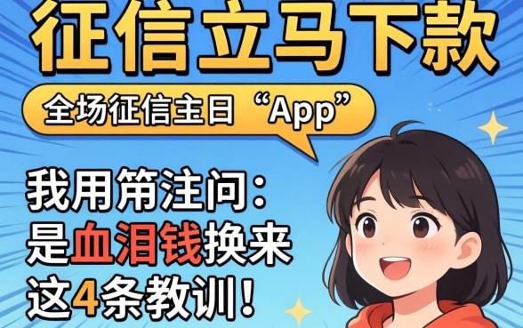 不查征信立马下款的app，我用血泪钱换来这4条教训