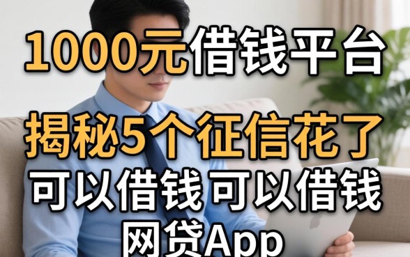 1000元借钱平台，揭秘5个征信花了可以借钱的网贷app