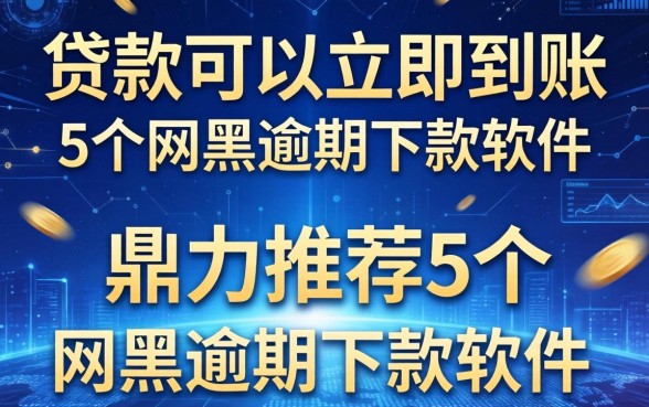 什么贷款可以立即到账的，鼎力推荐5个网黑逾期下款软件