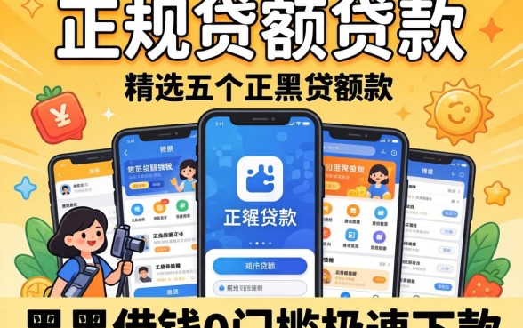 哪里有正规小额贷款的，精选五个黑户借钱0门槛极速下款软件