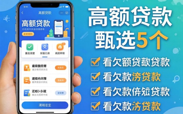 哪里可以申请高额贷款,甄选5个不看欠款的贷款软件