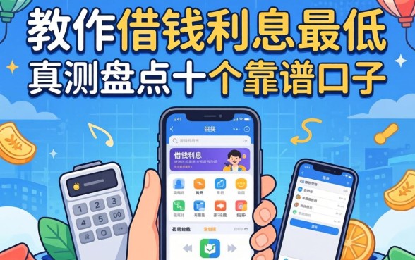 哪个手机软件借钱利息最低呢？实测盘点十个靠谱口子
