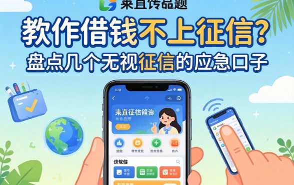 什么手机软件借钱不上征信?盘点几个无视征信的应急口子