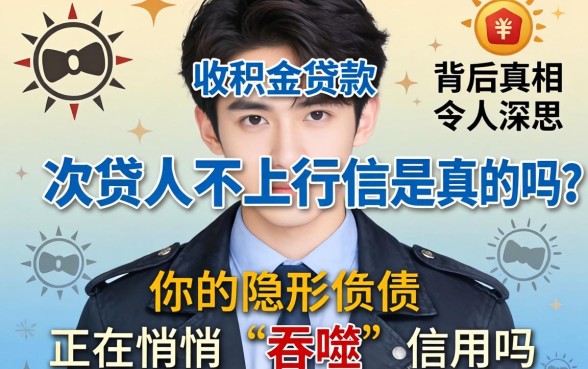 公积金贷款次贷人不上征信是真的吗?背后真相令人深思,你的隐形负债正在悄悄“吞噬”信用吗?