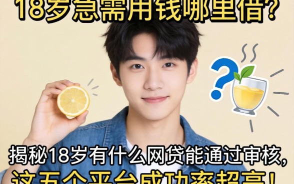 刚满18岁急需用钱哪里借？揭秘18岁有什么网贷能通过审核，这五个平台成功率超高！