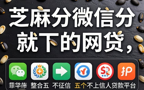填芝麻分微信分就下的网贷，整合五个不上征信的贷款平台