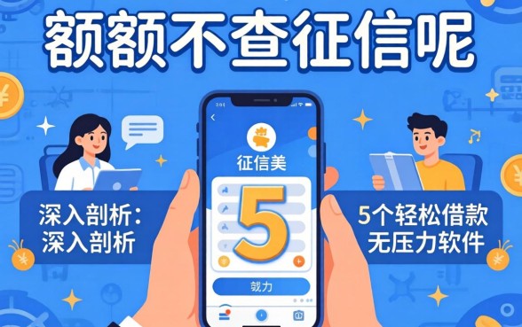 大额不查征信呢，深入剖析5个轻松借款无压力软件