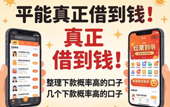 哪个平台能真正借到钱？整理了几个下款概率高的口子