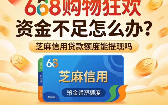618购物狂欢资金不足怎么办?芝麻信用贷款额度能提现吗?这几个靠谱平台你必须知道