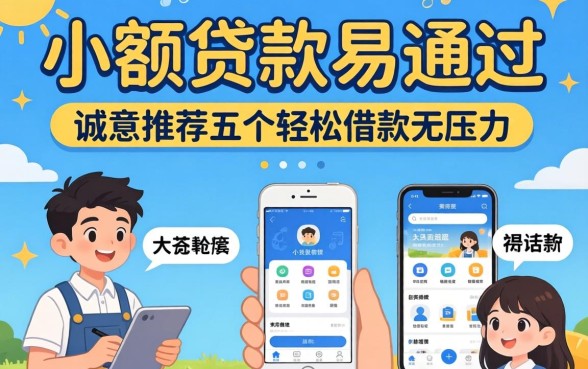 哪家小额贷款易通过，诚意推荐五个轻松借款无压力app