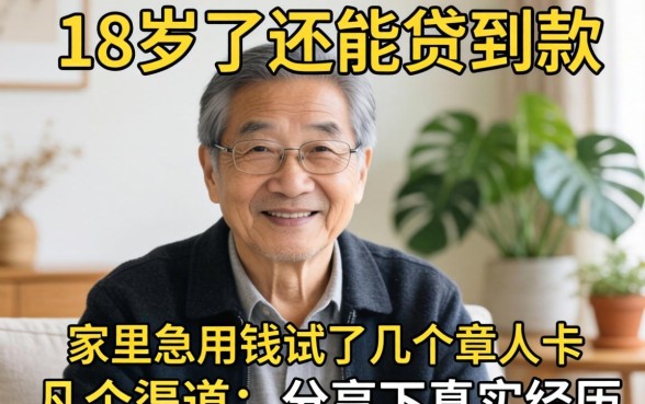 68岁了还能贷到款吗？家里急用钱试了几个渠道，分享下真实经历