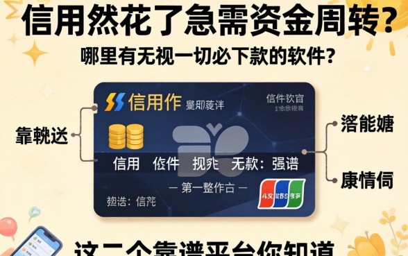 信用花了急需资金周转？哪里有无视一切必下款的软件？这几个靠谱平台你知道吗？