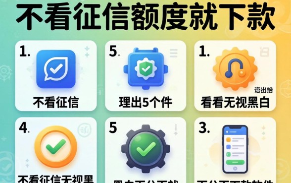 哪个平不看征信额度就下款，理出5个不看征信无视黑白百分百下款软件