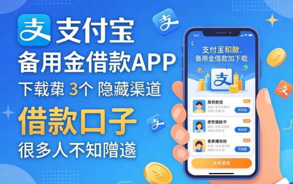 像支付宝备用金借款app下载一样方便的借款口子，这3个隐藏渠道很多人不知道