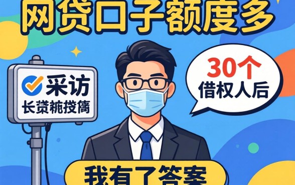 哪一个网贷口子额度多？采访了30个借款人后我有了答案