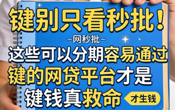 借钱别只看秒批，这些可以分期容易通过的网贷平台才是真救命