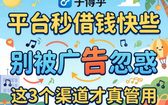 哪个平台秒借钱快些？别被广告忽悠，这3个渠道才真管用