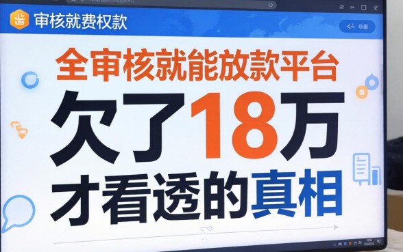 不用审核就能放款的平台有哪些？我欠了18万才看透的真相