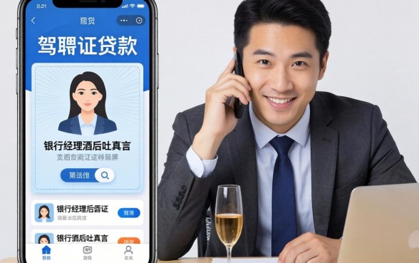 凭驾驶证贷款的软件有哪些？银行经理酒后吐真言