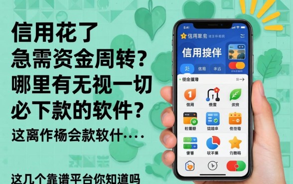 信用花了急需资金周转？哪里有无视一切必下款的软件？这几个靠谱平台你知道吗？
