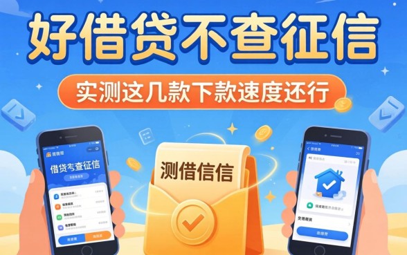 哪个平台好借钱不查征信的？实测这几款下款速度还行