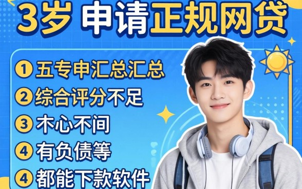 20岁能申请的正规网贷，汇总五个综合评分不足有负债都能下款软件