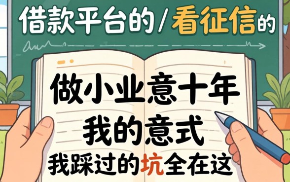 哪个借款平台是不看征信的？做小生意十年，我踩过的坑全在这