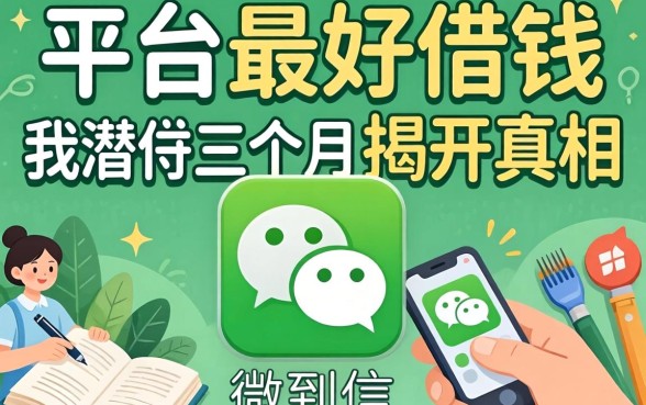 什么平台最好借钱到微信？我潜伏三个月揭开真相