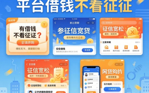 哪些平台能借钱不看征信的平台有，规整五个对征信宽松的网贷软件